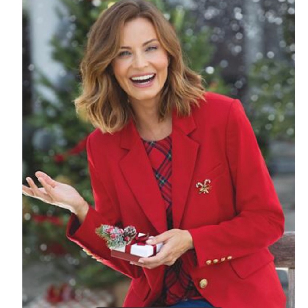 Appleseed red blazer wool blend 20W